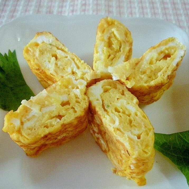 粉チーズで!カンタン卵焼き
